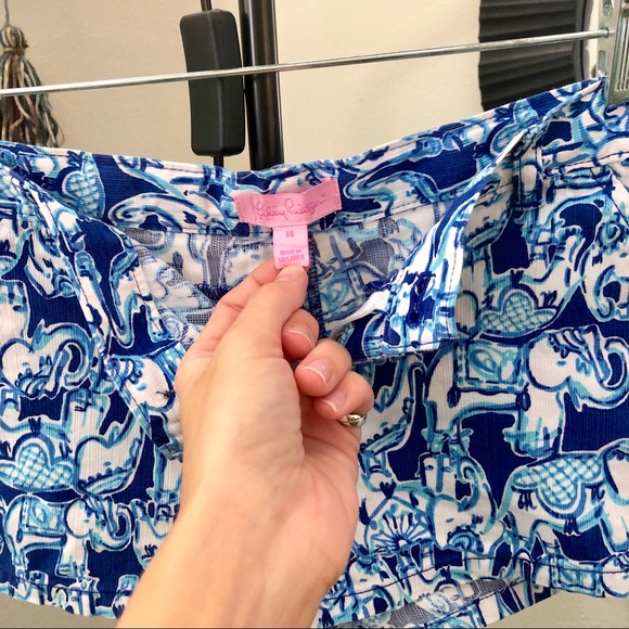 Lilly Pulitzer boho elephant shorts girls 14 - Picture 7 of 7